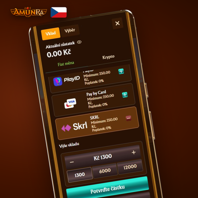 Bankovní převod jako metoda výběru výhry v AmunRa Casino