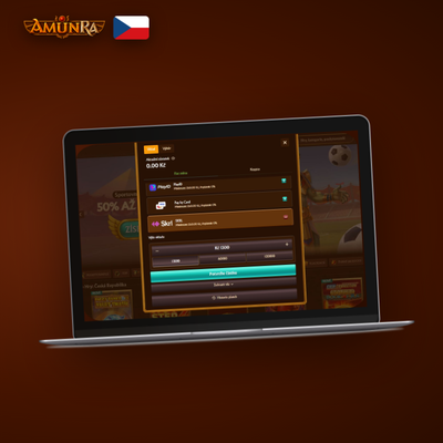 Bankovní převod pro vyšší vklady v AmunRa Casino z českého účtu