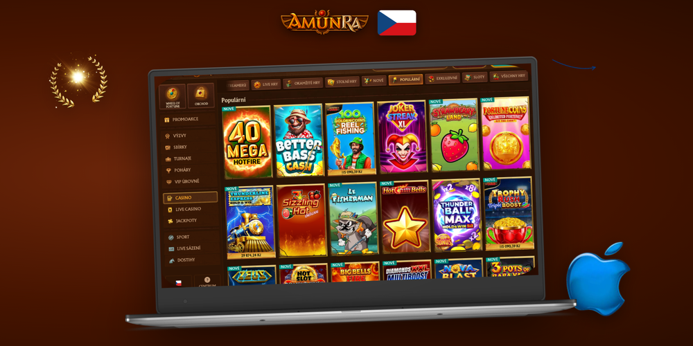 Klidný hráč sleduje správu bankrollu v AmunRa Casino na notebooku s grafem