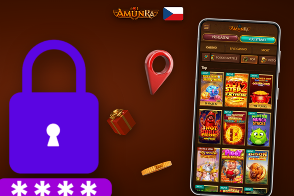 Bezpečné stažení AmunRa Casino APK z oficiálního webu s ikonou zámku