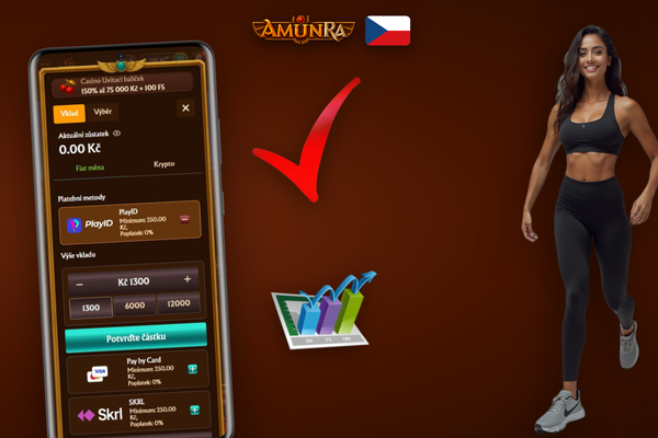 Minimální vklad kryptoměnou přes QR kód a krypto peněženku v AmunRa Casino