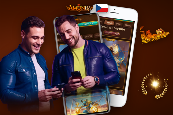 Mobilní pokladna AmunRa Casino s platebními metodami a promo kódem GIFTCZ7 při vkladu