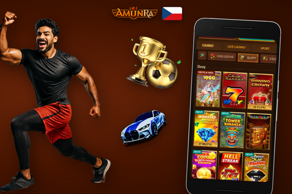 Přihlašovací obrazovka AmunRa Casino pro PC s polem pro e-mail a heslo